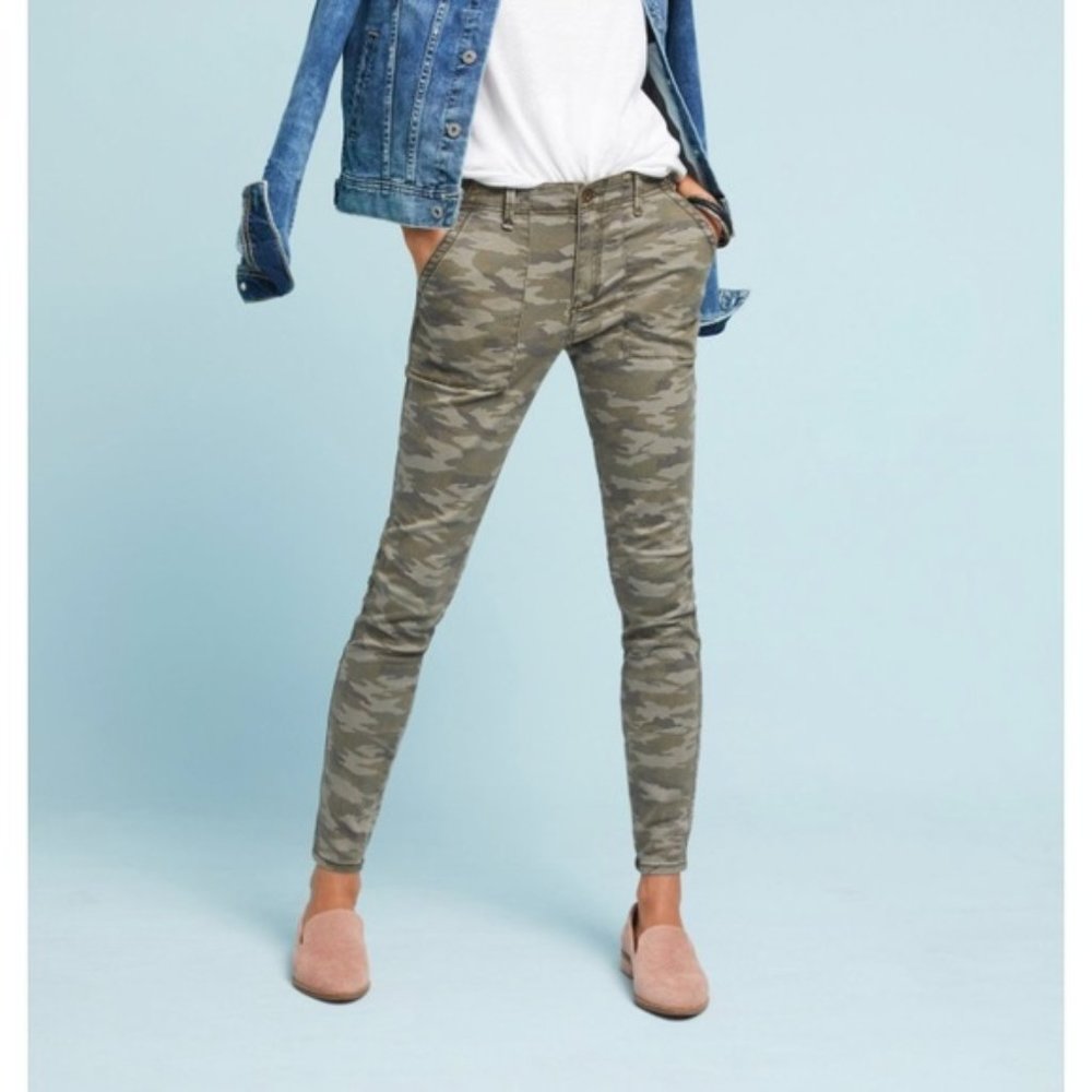Camo slim fit utility pants